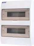 ROZDZIELNICA MODUŁOWA S24 (2x12) NATYNKOWA IP40 Z OSŁONĄ W KOLORZE DYMNYM Z ZACISKAMI N+PE