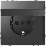 SCHUKO gniazdko elektryczne w. hng.lid, zamknięty., screwl. term., anthracite, System Design