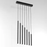 NER PANEL ZPD7 wisząca max. 7x2,5W, G9, 230V, przewód czarny, szary grafitowy (mat) RAL 7024