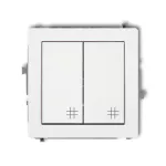 DECO Mechanizm łącznika podwójnego krzyżowego biały mat