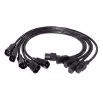 Kabel zasilający 10A o długości 0,6m C13 na C14 - 5 szt.