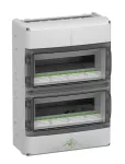 AK-F 28 Skrzynki rozdzielcze, Rodzaj ochrony IP65, 28 Il. mod., Wytrzymałość udarowa IK08, Stopień ochrony II, Un 400V DC, DLG, UL-EU, VDE, bezhalogenowy