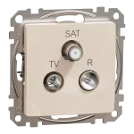 Gniazdo R/TV/SAT końcowe (4dB), Sedna Design & Elements, beżowy