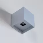 CUBO A4/3 kinkiet LED 2x3W/366lm/34D/930, 230V, srebrny aluminiowy (mat struktura) RAL 9006
