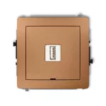 DECO Mechanizm ładowarki USB pojedynczej USB A, 10W max., 5V, 2A, bez pola opisowego złoty metalik