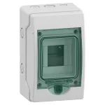 Obudowa natynkowa, Mini Mureva (dawna Kaedra), IP65 mmRV-1-4-NT-T drzwi transparentne 1 rząd 4 moduły/rząd