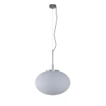 OVO fi400 wisząca max.1x23W, E27, 230V, przewód czarny, kolor srebra (gładki mat)