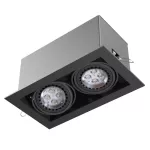 MOLINA R2Bhd wpust stropowy 2x50W, GU10, 230V, czarny głęboki (mat struktura) RAL 9005
