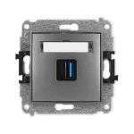 ICON Mechanizm gniazda pojedynczego USB A-A 3.0 grafitowy