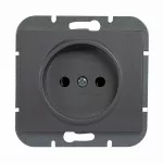 PT-15O Gniazdo wtyczkowe pojedyncze-ONYX- p/t 2P 16A, 250V; antracyt
