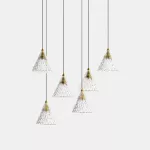 Pendant Veneto Surfaced 6 Bodies LED 44.8W LED warm-white 2700K DALI Gold 2268lm 15-7599-DL-DO