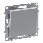 SUNO - Przycisk pojedynczy - 6 A - 250 V~ - zaciski automatyczne, Aluminium, Legrand