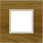 DANTE Ekskluzywne Ramka 1x LIGHT OAK  + krem
