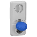 Gniazdo 200/250V, 16A, 2P+Z, IP65
