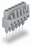 Gniazda do złączek listwowych Piny 0,6 x 1 mm konstrukcja prosta, szara 232-138/005-000