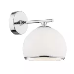 MARBELLA kinkiet 1 pł. opal mat, chrom E27/230V 1 x 15W (max)