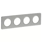 Odace Touch, ramka 4-krotna, podstawa aluminium, aluminium