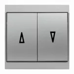 WP-11L/M Wyłącznik żaluzjowy-LUNA- p/t 10A, 250V; srebrny