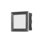 Wall fixture IP65 Rect Square LED 3.3W LED warm-white 3000K Stainless steel 345 PX-0541-ALU