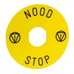 Etykieta, z oznaczeniem NOODSTOP Harmony XB4