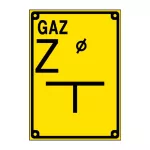 Tablica zawieradła mechanicznego na gazociągu 140x200 TODG-1