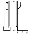 Wspornik 0- 1 L-120 A-50 kątowy