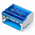 Czterobiegunowy modułowy blok rozdzielczy ShNK 4x11 szary