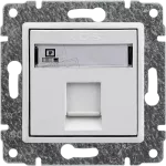 VENA Gniazdo komputerowe poj. RJ45 (wkład MOLEX), bez ramki, BIAŁY