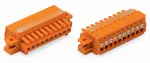1-przewodowe gniazdo przycisk Push-in CAGE CLAMP®, pełna ochrona przed błędnym wetknięciem, pomarańczowa 2734-218/027-000