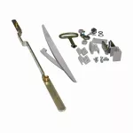 Zamek z klamką i cięgnami do PLA o wysokości 1500 mm RAL 7035, PanelSet