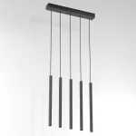 NER PANEL ZPD5 wisząca max. 5x2,5W, G9, 230V, przewód czarny, szary grafitowy (mat struktura) RAL 7024