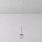CLAR 200 fi100 wisząca wpust LED 2,7W/298lm/3000K, 230V, przewód transparentny, kolor srebra (gładki mat)