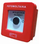 Wyłącznik alarmowy WF-1s 2 tory prądowe 12A NC-NO WYŁ.FOTOWOLTAIKI, natynkowy, samoczynny