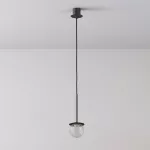 CLAR 200 fi100 wisząca LED 2,7W/298lm/3000K, 230V, przewód czarny guma, czarny głęboki (mat struktura) RAL 9005