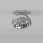 DEDRA K1Ahd AR111 wpust stropowy, max. 1x60W, G53, 12V, srebrny aluminiowy (mat struktura) RAL 9006