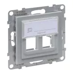 SUNO - Adapter KEYSTONE podwójny, Aluminium, Legrand