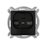 MINI Mechanizm gniazda abonenckiego RTV końcowego 2dB czarny mat