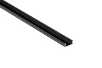 Profil LED Natynkowy D (płytki), długość 202cm, aluminiowy, czarny anodowany
