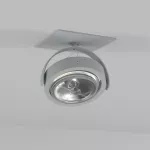 DEDRA M1Ahd AR111 wpust stropowy, max. 1x60W, G53, 12V, srebrny aluminiowy (mat struktura) RAL 9006