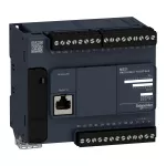 Sterownik kompaktowy, port szeregowy RJ45, 14 wejść, 10 wyjść tranzystorowych NPN, 24 VDC Modicon M221