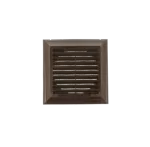 kratka wentylacyjna 180x180 mm z siatką i kołnierzem okrągłym fi 125 mm, brązowa