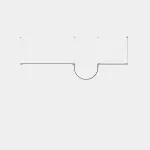 Pendant Tubs Modular Pendant Lineal Double with Arch LED 41.7W LED warm-white 3000K DALI Black 4195lm 00-A071-05-M1