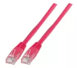 Patchcord RJ45 U/UTP kat. 6 PVC CCA różowy 10m