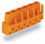 Gniazdo THT Pin lutowniczy 0,6 x 1,0 mm konstrukcja prosta, pomarańczowa 232-762