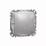 Łącznik 1-biegunowy IP44, Sedna Design & Elements, srebrne aluminium