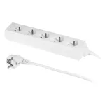 PS-570/3,0 E Przedłużacz z pięciokrotnym gniazdem;ECO; 5X2p+z; 10A; 3m; biały
