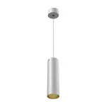 PIXO 210 wisząca max 1x50W, GU10, 230V, kolor złota, srebrny aluminiowy (mat struktura) RAL 9006 T068E21Wh962101