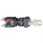 Harmony XB6 Przełącznik z kluczem, 2 pozycje, Stabilny, Czarny, 1 NO + 1 NC, 16 mm, Kwadratowy