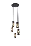 5340 Lampa wisząca Oberon E14 5xmax. 40W kawa/bursztynowy 230V, 50Hz