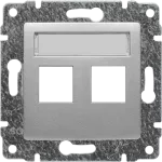 VENA Pokrywa do 2x gniazda Keystone ALUMINIUM
